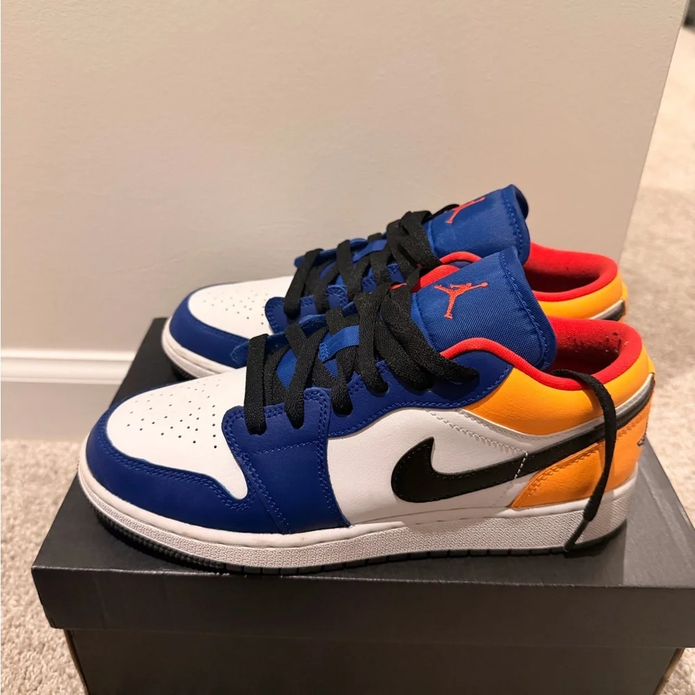 Nike Air Jordan 1 Low (GS) - White/Black/Red Box Label